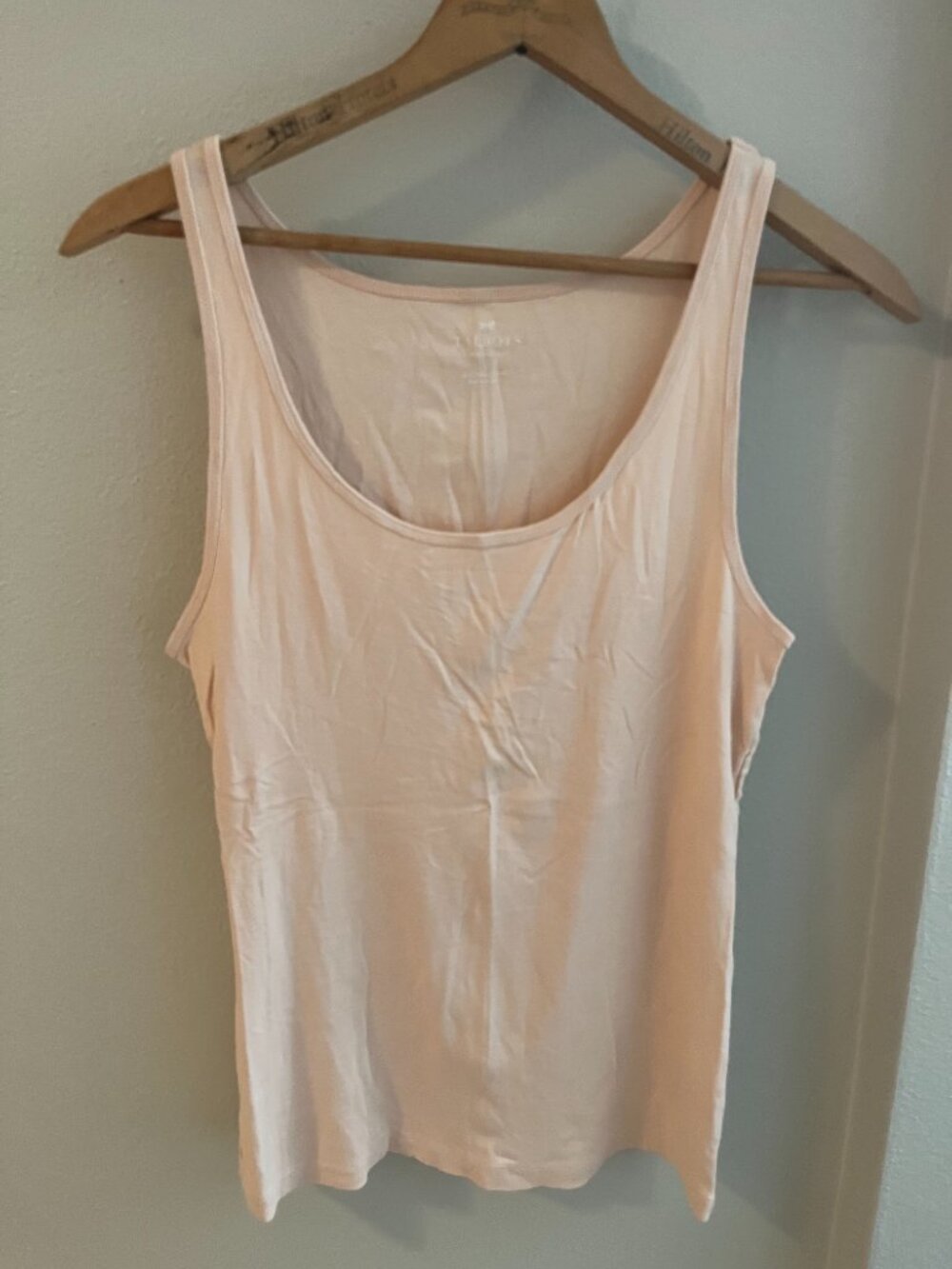 Talbots 100% Pima Cotton Scoop-Neck Knit Tank Top in Light Pink
